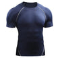 2025 Compression T Shirt Men Summer Sportswear Running T-shirt Elastic Quick Dry Sport Tops Tee Athletic Gym Workout Shirts Men