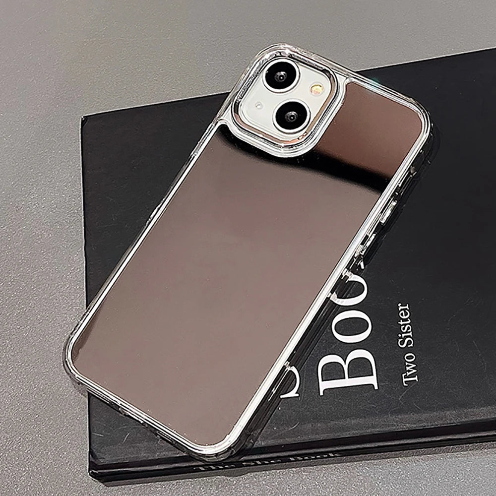 Luxury Make UP Mirror Case For Iphone 11 Case Iphone 13 14 15 16 Pro Max Plus 12 16Promax 13promax 15promax Silicon Phone Funda