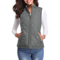 Vest For Women Womens Puffer Vest Long Puffer Vest Women Thanksgiving Outfit Women Womens Vests Outerwear Cropped Puffer Vest Women Black Puffer Vest Women Grey L