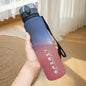 1 Liter Large Capacity Sports Water Bottle Leak Proof Colorful Plastic Cup Drinking Outdoor Travel Portable Gym Fitness Jugs