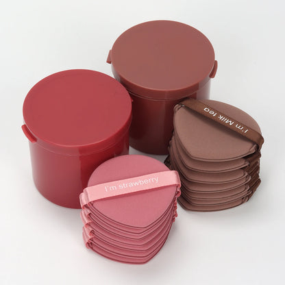 Karsyngirl 7Pcs/Box Strawberry Cosmetic Puff Set Double Side Women Soft Makeup Sponge Beauty Make up Powder Tools