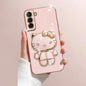 Sanrio Hello Kitty Rotatable Folding Stand with Cosmetic Mirror, Make-up Artifact for Going Out, Welfare for Lazy People